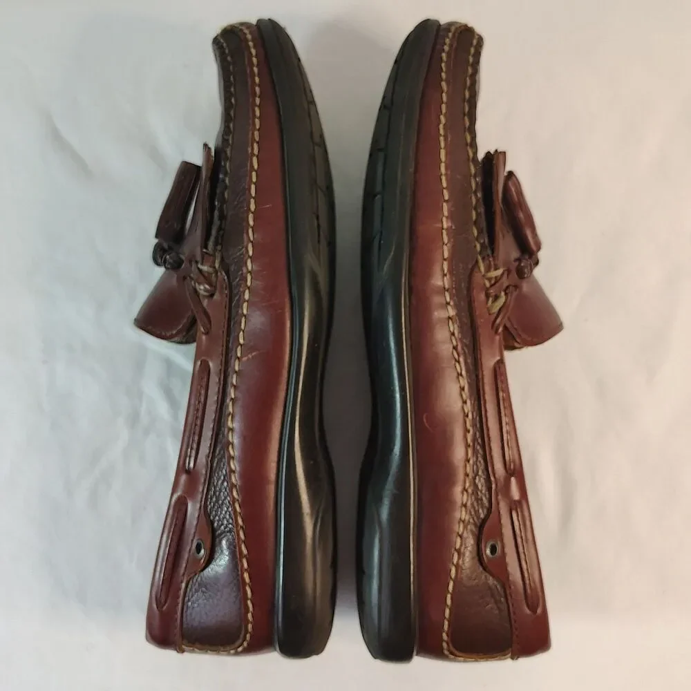 JOHNSTON & MURPHY Aragon II 2 Tone Brown Kiltie Tassel Loafers Men Sz 8M